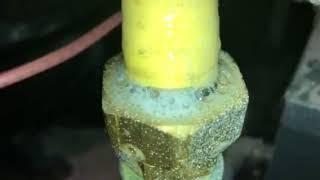 Gas leak meter locked repair and pressure test