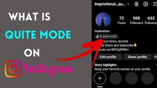 How to turn on/off quiet mode on instagram||What is quiet mode on instagram||Instagram quiet mode