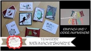 TeamGeist Weihnachtskarte einfach basteln - besondere Weihnachtskarte Stampin´Up! - Kartenideen