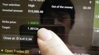 Crazy USD$10K Binary Options Trade! Over 70+ Pips ITM and Counting! Part 1