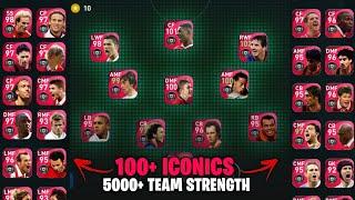 100+ FULL Iconic Squad With 5000+ Team Strength  | Best Iconic Account Ever | Pes 2021