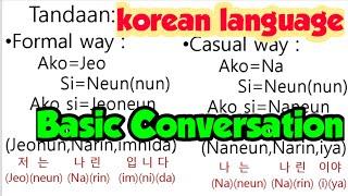 Korean Language Basic Conversation | Tagalog Tutorial | Lesson #2