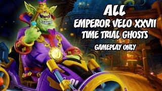 Beating ALL Emperor Velo Time Trial Ghosts | No Commentary | Crash Team Racing: Nitro Fueled