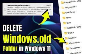 How to Delete the Windows.old Folder on Windows 11 22H2 | FREE Up Storage