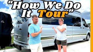 How We Live, Work and Sleep in a Class B (Grech RV Strada-ion) FULL TOUR