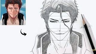 How To Draw Sosuke Aizen Easy | Step By Step | Bleach | Easy Drawing