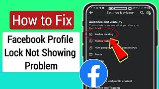 How to Fix Facebook Profile Lock Option Not Showing Problem Solve