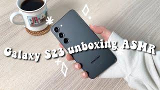 Galaxy S23 unboxing asmr| phantom black aesthetic 