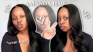 FINALLY! AN ACTUAL GLUELESS WIG! WEAR & GO WIG INSTALL! FT. AMANDA HAIR