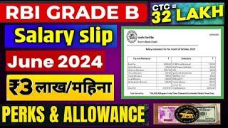 RBI Grade B Latest Salary Perks And Allowances | RBI Grade B June 2024 Salary Slip