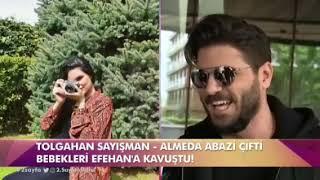 Tolgahan Sayışman ve Almeda Abazi çifti bebekleriyle kavuştu