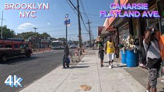 NYC BROOKLYN[4K] WALKING TOUR OF FLATLAND AVE.CANARSIE TO UTICA AVE. USA(09 06, 23) !!!