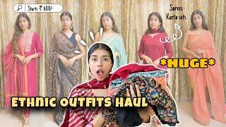 Indian Wear Haul | Kurta Sets + Sarees | Budget Ethnic wear | Anvaya Sharma