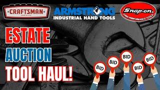 Estate Sale Auction Tool Haul JACKPOT! Snap-on, Craftsman, Armstrong and more! Auction Winnings!