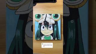 ASMR Painting Tsuyu Asui from My Hero Academia #asmrart #animeart