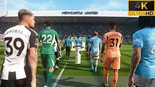 4K | PES 2024 Ultra Realism Graphics & Sound Mod | Newcastle United vs Manchester City |24/25 Update