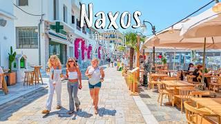 Naxos Greece, from the BEACH to the OLD TOWN, walking tour 4k, Greece 2024