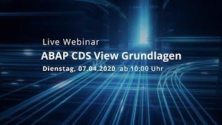 ABAP CDS View Grundlagen - Kostenloses Webinar