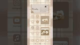 Aesthetic Android Homescreen | Brown Bear Theme