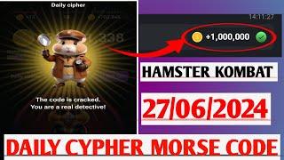 HAMSTER KOMBAT DAILY CYPHER MORSE CODE TODAY 27/06/2024