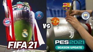 FIFA 21 vs PES 2021 PREDICTS THE CHAMPIONS LEAGUE 2020/21