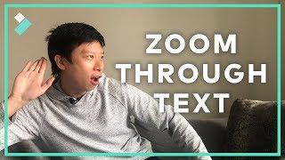 Zoom Through Text Effect in Filmora9! | Two Minute Tip