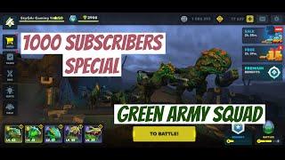 1000 Subscribers Special - Green Squad Army | Dino Squad Gameplay