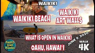 Waikiki Beach Waikiki Art Walls What is Open in Waikiki at Night June 9, 2020 4K60