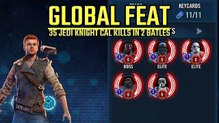 SWGOH | 35 Jedi Knight Cal Kestis kills in 2 Battles!
