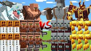 VILLAGERS & SNOW GOLEMS vs PILLAGERS & BLAZES