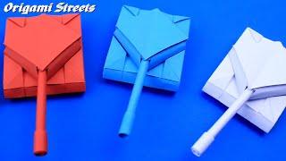 How to make a tank out of paper. Origami tank