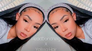 Hair On Fleek In 10 Mins ⏱ | Headband Wig Review | Yolissa Hair