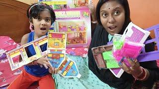 ডোনা Doll House টা কিভাবে সাজলো 34 piece Doll House Making পুতুলের ঘর তৈরী