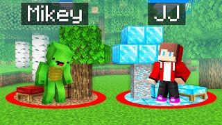 Mikey POOR vs JJ RICH House inside a Circle Survival Battle in Minecraft (Maizen)