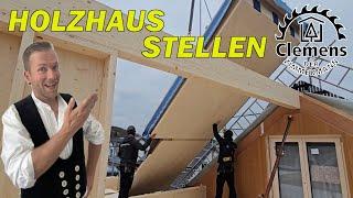 Aus Sicht eines Zimmerers. Ich nehme euch mit, wenn wir ein Holzhaus stellen.