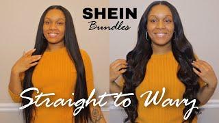 Straight To Wavy Traditional Sew In | SHEIN Human Hair Bundles