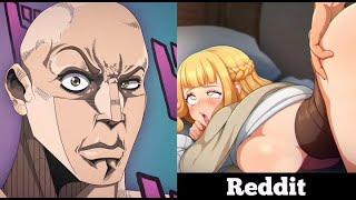 Black Clover Female Edition | Anime vs Reddit (the rock reaction meme)