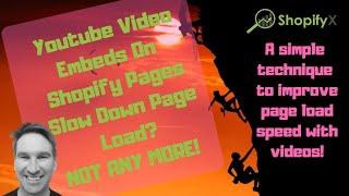 Shopify SEO - How To Increase Shopify Page Load Speed If You Have Videos Embedded