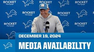 Detroit Lions coordinators meet with the media | December 19, 2024