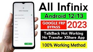 All Infinix Android 12/13 Gmail/frp bypass WITHOUT PC | 100% Working this Method.