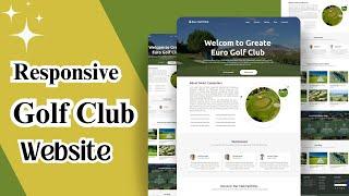 Golf Club Website Design: HTML, CSS & JS