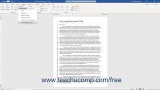 Word 2019 and 365 Tutorial Adding Line Numbers Microsoft Training