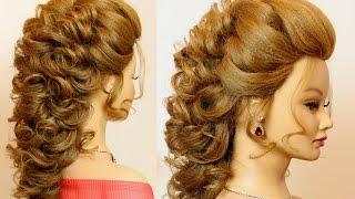 Bridal prom hairstyle for long  hair tutorial step by step