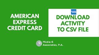 Bookkeeping Tips: How To Download American Express Activity to CSV File (2023)