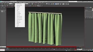 (5) 3d max - tutorial - Creating a Curtain / Создание штор с вертикальными складками