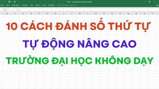 10 Cách đánh số thứ tự tự động nâng cao trong Excel | Mr Cảnh Excel