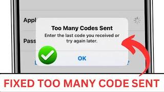 How To Fix Too Many Codes Sent Apple ID 2024|Apple Two Factor Verification Code Not Received|Iphone