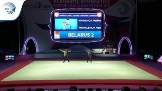 Maksim MARKEVICH & Aleh MIKHALEVICH (BLR) - 2019 Acro European bronze medallists, dynamic