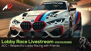 🟢 LIVE Assetto Corsa Competizione - Respectful Lobby Races with Friends - 03/01/2025