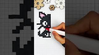 TutorialHow to drawKITTY. PixelArt. DIY #shorts